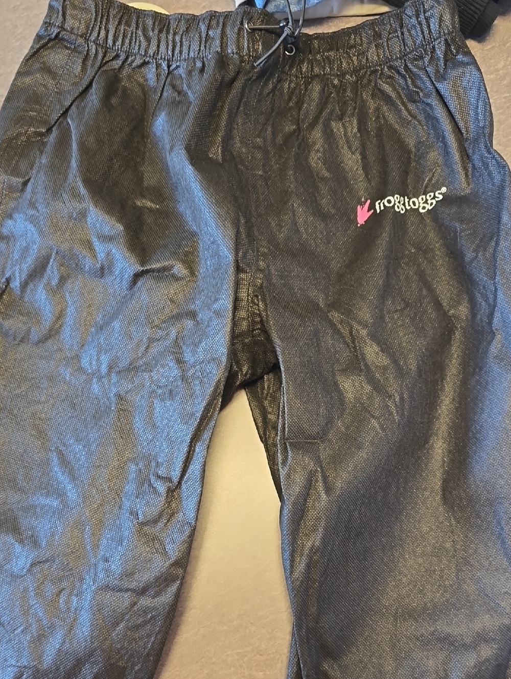 Frogg Toggs Men's Black Packable Rain Joggers